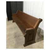 church pew from Bellville United Methodist church
