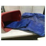 2. Blue tarps, condition unknown
