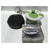 Radio salad, spinner, single burner