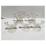 Glass candlesticks