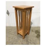 Oak wood stand 30 inches tall 12 x 12