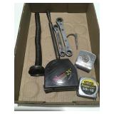 Tape measures John Deere tools, gas can nozzle