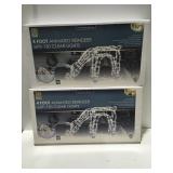 2 4 foot animated reindeer with lights