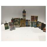 Miscellaneous vintage cans mostly fullNo