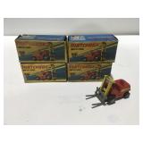 5 vintage matchbox forklift trucks