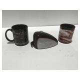 Harley Davidson cups and tank