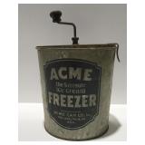 Vintage, acme, ice cream maker