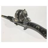 Vintage Zebco model 11 reel with vintage rod