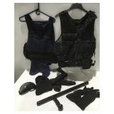 Tactical vest PR-24 protective vest, goggles, and
