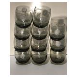 Vintage NFL smoked Glass etched tumblers