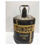 Vintage Sunoco motor oil 5 gallon can