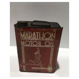 Vintage marathon motor oil 2 gallon can