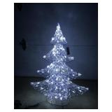 35"crystal lighted decorative holiday tree