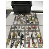 Vintage, fishing, lures, and carrier