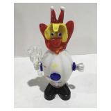 Murano colorful glass clown 8 1/2"