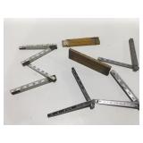 Vintage folding rulers