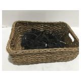 Basket with miscellaneous power cords