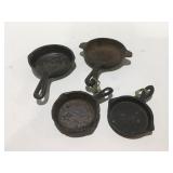 Cast iron pan ashtrays