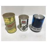 3 vintage radios Miller beer, Marathon oil GE
