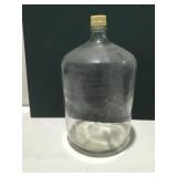 Large glass water bottle 21 inches tall