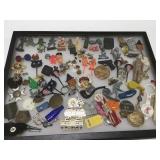 Vintage items in a case