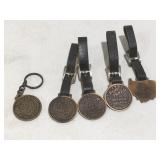 Fur Taker Watch fobs, antique chain