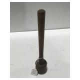 Vintage wood pestal masher, 10 1/2 inches