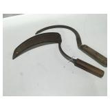 2 hand scythes / sickles