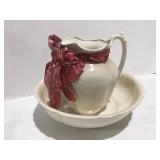Ceramic bowl and pitcher
