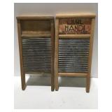 2 vintage small washboards