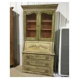 Vintage,3 piece painted secretary desk & bookcase