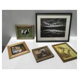 Framed pictures and paintings