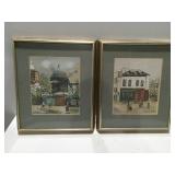 Two. Framed pictures.