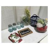 Vintage canning jars and decor