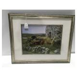 Picture of farmer in Ireland framed