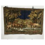 1965 tapestry horses 74' x 49' Italy