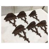 6 Syroco wood shelves