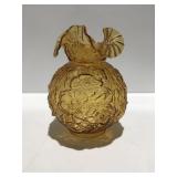 10' lamp, glass shade