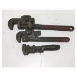Three vintage  wrenches