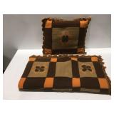 Afghan 59' x 50' with pillow made in 1931.