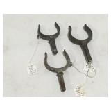 3 vintage boat oar locks