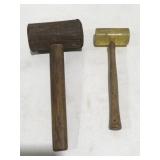 2 vintage Malletts one wood