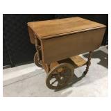 Wood Drop leaf serving cart