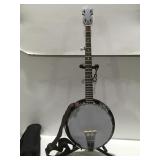 Gold tone Banjo with stand and extras
