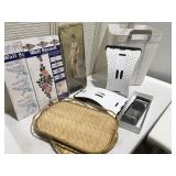 Laundry basket, wall stencils magic back support