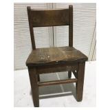 Vintage wood child's chair