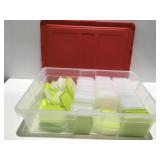 Rubbermaid tote with plastic containers