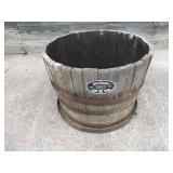 Wood barrel half