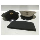 3 vintage military hats