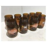 Stewartï¿½s root beer amber jar glasses